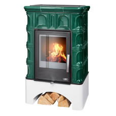 Kachlová kamna ABX Britania rovný sokl, Flaschengrün