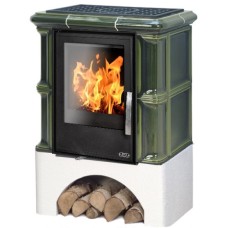 kachlová kamna  Bavaria K I s TV kachlový sokl zelená