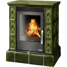 Kachlová kamna ABX Helvetia KP I s TV kachlový sokl zelená