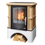 Kachlová kamna ABX Bavaria rovný sokl, Naturalbraun