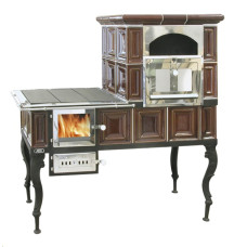 Kachlový sporák ABX velký hnědý, pravý