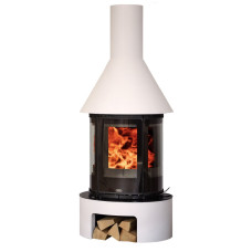 Krbová kamna ABX Vermont bílý plech