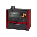 Sporák na tuhá paliva PRITY GT FI S DR bordo nerezová trouba levý