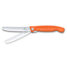 Victorinox Svačinový skládací nůž Swiss Classic s vlnkovaným ostřím oranžový