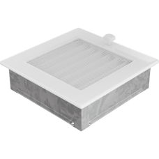 Krbová mřížka 170 x 170 bílá s žaluzií KRATKI