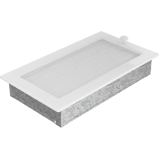 Krbová mřížka 170 x 300 bílá s žaluzií KRATKI