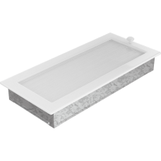 Krbová mřížka 170 x 370 bílá s žaluzií KRATKI