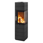 Krbová kamna Leda CORNA Hoch ES Levá, černý lak, zadní odkouření