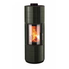 Krbová kamna Leda COLONA LITE M tmavě zelený smalt, horní odkouření