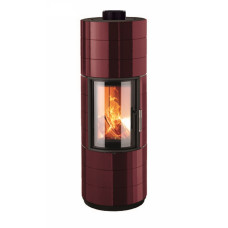 Krbová kamna Leda COLONA LITE M tmavě červený smalt, horní odkouření