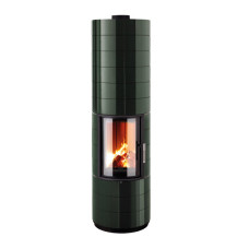 Krbová kamna Leda COLONA LITE L tmavě zelený smalt, horní odkouření