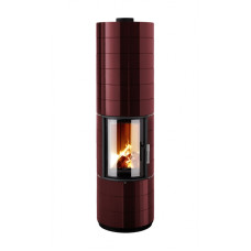 Akumulační kamna Leda COLONA tmavě červený smalt, horní odkouření