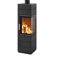 Krbová kamna Leda CORNA ES Pravá, černý lak, horní odkouření