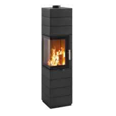 Krbová kamna Leda CORNA Hoch ES Plus Levá, černý lak, horní odkouření