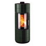 Krbová kamna Leda COLONA LITE S tmavě zelený smalt, horní odkouření