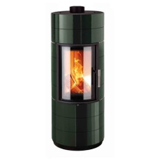 Krbová kamna Leda COLONA LITE S tmavě zelený smalt, horní odkouření
