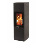 Krbová kamna Leda CORNA TEC s katalyzátorem černý smalt, zadní odkouření