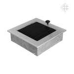 Krbová mřížka 170 x 170 broušená nerez s žaluzií KRATKI