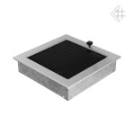 Krbová mřížka 220 x 220 broušená nerez s žaluzií KRATKI