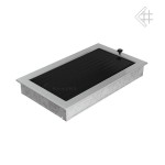 Krbová mřížka 220 x 300 broušená nerez s žaluzií KRATKI