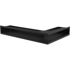 Rohová krbová mřížka Kratki LUFT NL 60/40 x 9 cm - černá