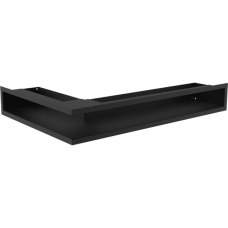 Rohová krbová mřížka Kratki LUFT NP SF 40/60 x 9 cm - černá