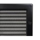 Krbová mřížka 220 x 220 černá s žaluzií KRATKI