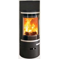 Krbová kamna SCAN 85-2 černý lak, hliníkové lišty