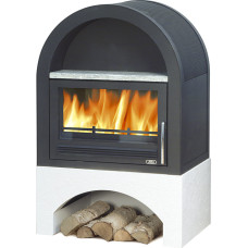 Krbová kamna ABX Grunt s TV černý plech