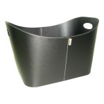 Koš na dřevo Aduro BASELINE 1 černý ekokůže malý