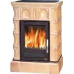 Kachlová kamna ABX Britania KP I s TV kachlový sokl tabac