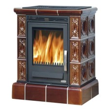 Kachlová kamna ABX Helvetia KP I s TV kachlový sokl hnědá