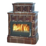 Kachlová kamna ABX Karelie kachlový sokl hnědá výměník 10,5 kW