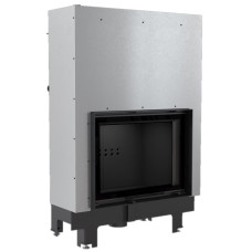 Teplovodní vložka Kratki MBA 17kW rovná s výsuvem dveří, černé obložení Termotec