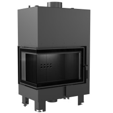 Teplovodní vložka Kratki MBM 10kW levé, černý ocelový rám, černé obložení Termotec