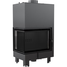 Teplovodní vložka Kratki MBZ 13kW levé bezrámové prosklení, černé obložení Termotec