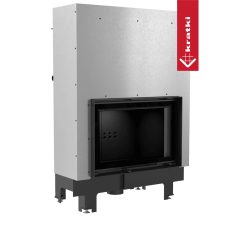 Teplovodní vložka Kratki MBO 15kW rovná s výsuvem, černé obložení Termotec