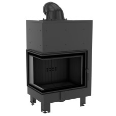 Krbová vložka Kratki MBZ 13kW levé BS prosklení, ohýbané sklo, černé obložení Termotec