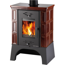 Haas Sohn Eboli AL II s výměníkem černá, hnědá kachle