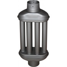 Teplovzdušný výměník Žemini antracit pr. 120 mm, 55cm